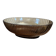 Large modernist twisted smoked glass bowl – 1970s