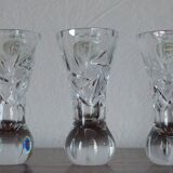 Trio de verres en cristal Bohemia