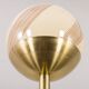 Venini Italian brass floor lamp with Murano swirl globe, Italy 1970s
