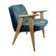 Fauteuil en velours Macao bleu clair 366 par Józef Chierowski, années 1970