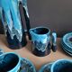 Vallauris blue coffee set - 22 pieces