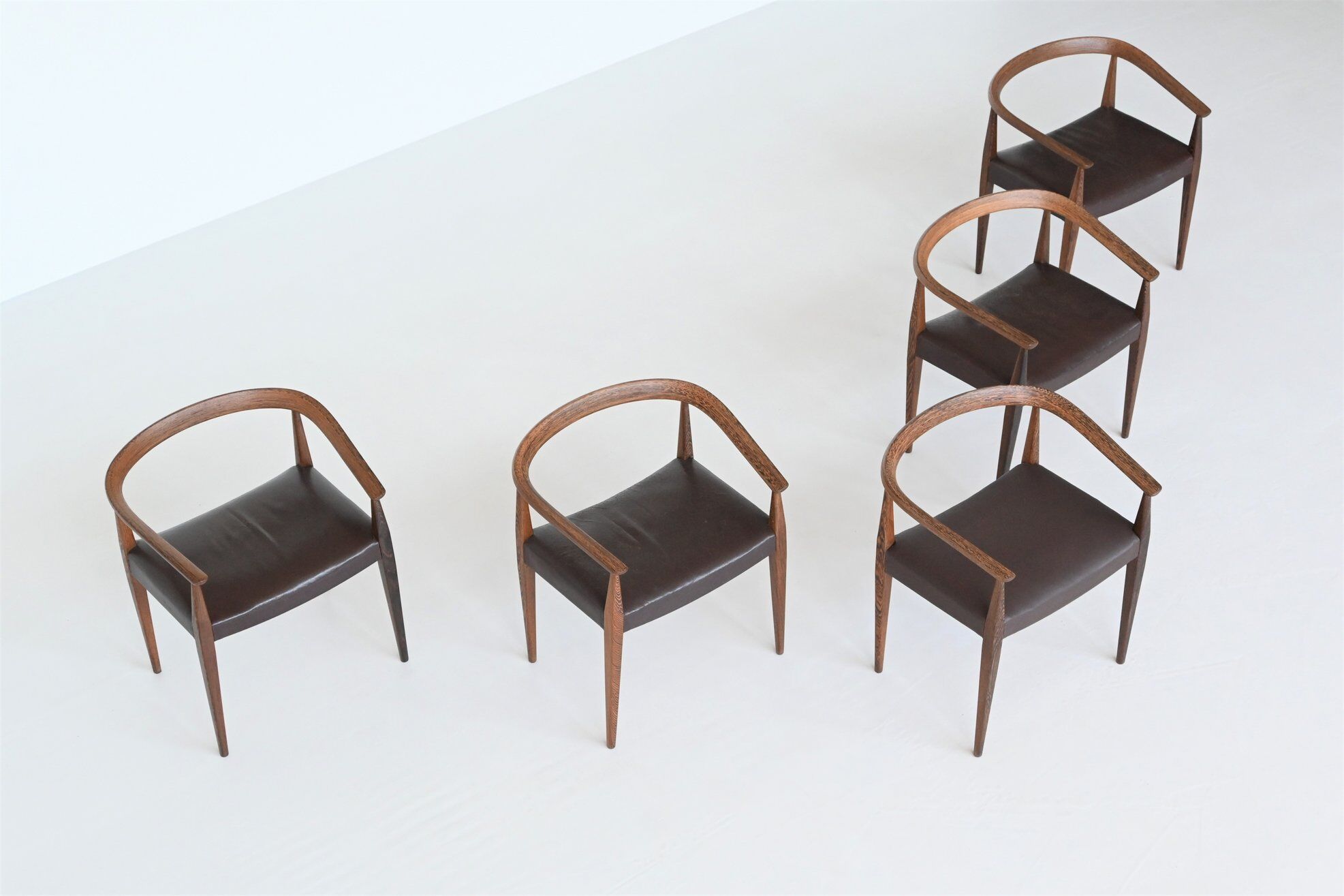 Nanna Ditzel model 113 armchairs Poul Kold Savvaerk Denmark 1955