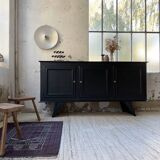 Brutalist black sideboard from the 60s
