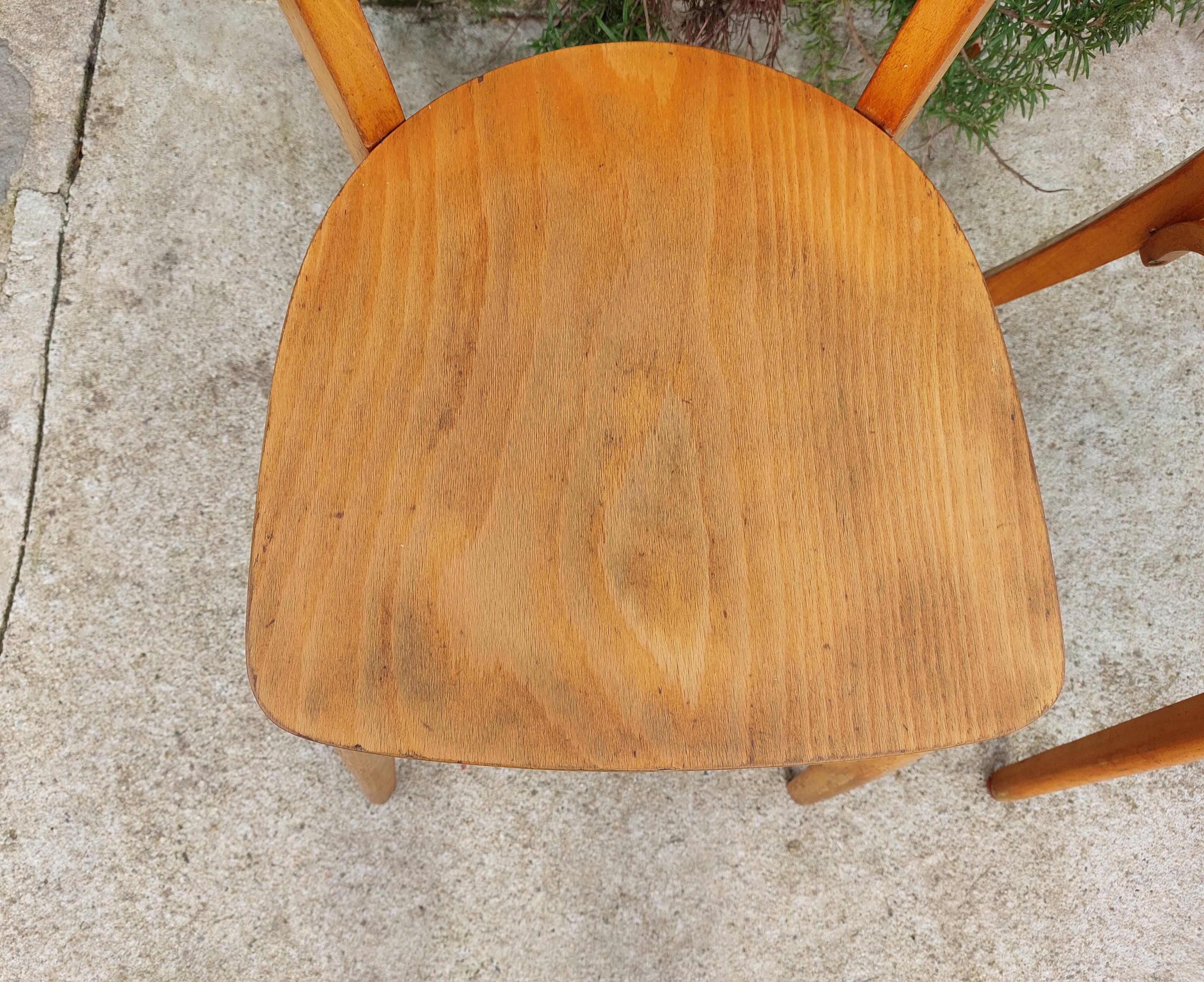 2 wooden bistro chairs, Baumann style
