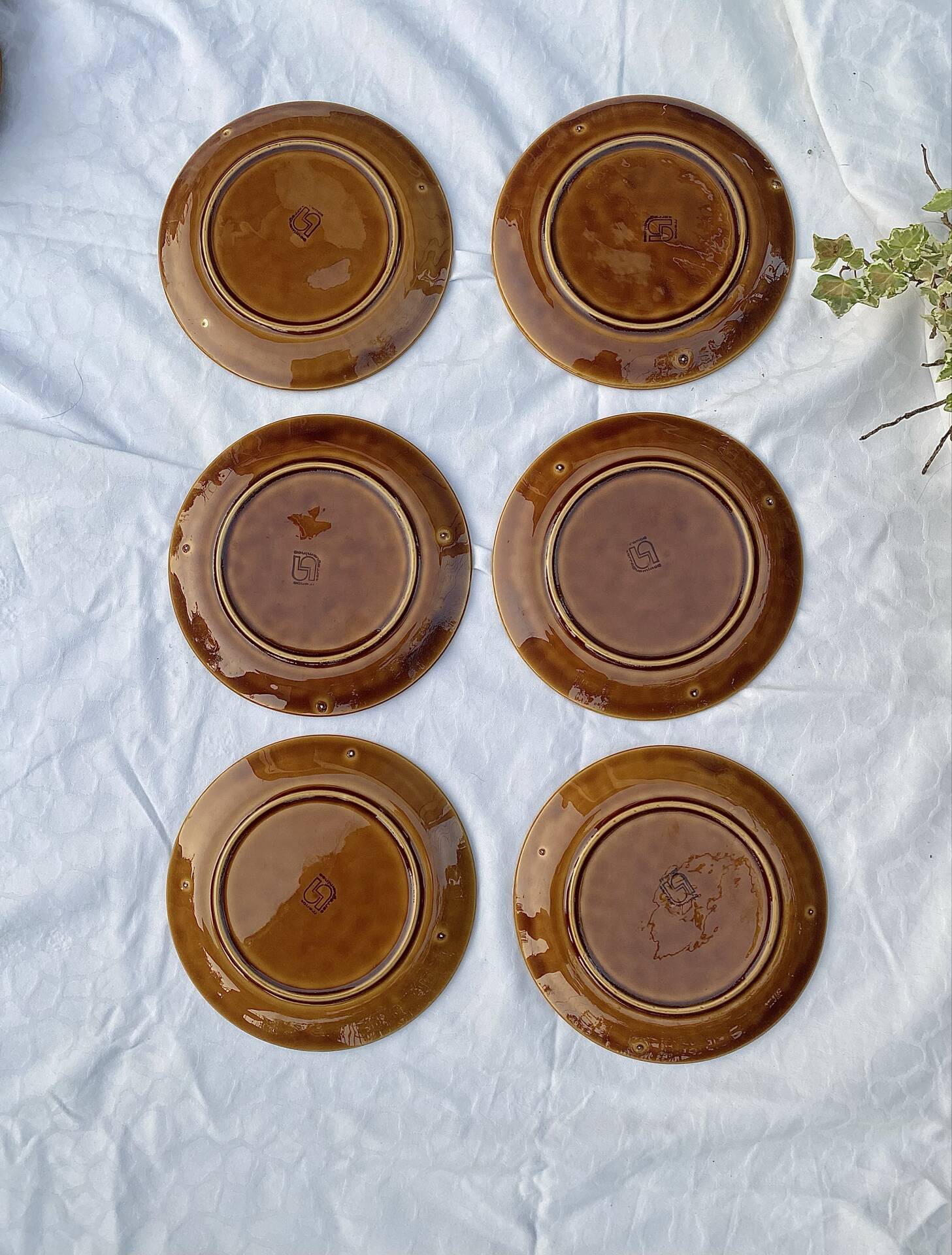 Dessert plates Sarreguemines Hawaii