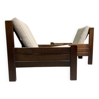 A pair of 1960's minimalist lounge chairs