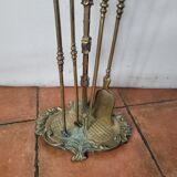 Louis XV style bronze fireplace kit