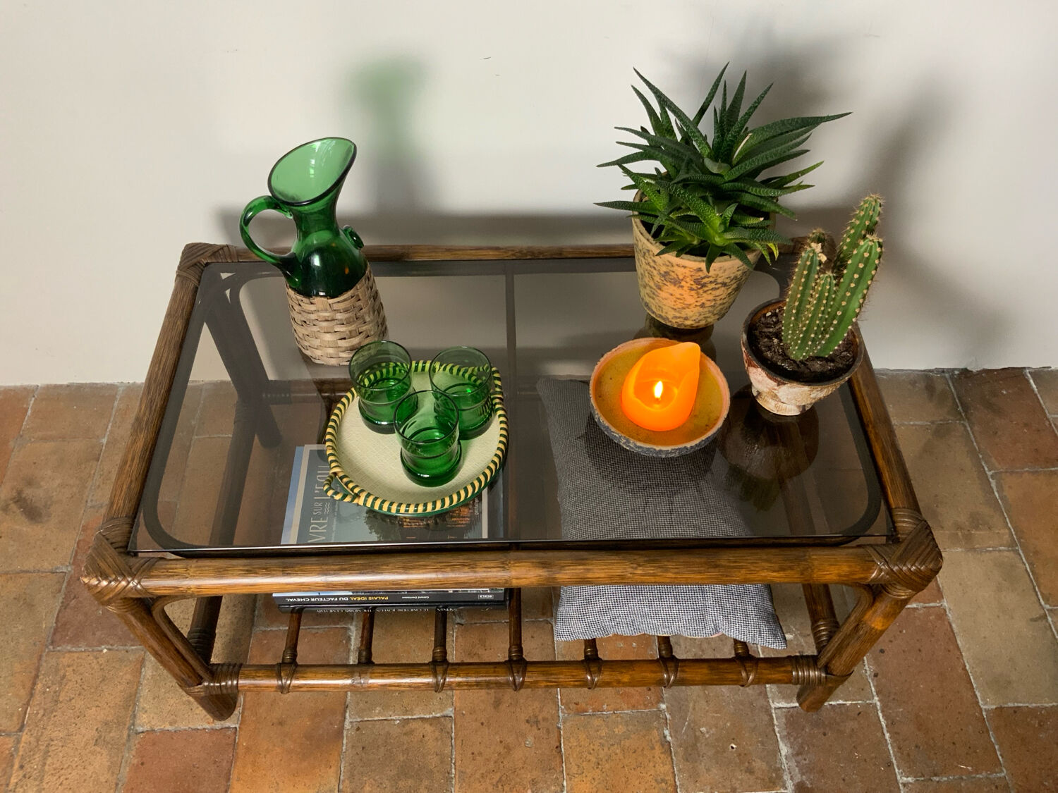 Rattan coffee table