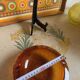 Vintage Amber Textured Glass Ashtray – 1970s – Space Style