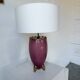 Pink and gold ceramic tripod table lamp
