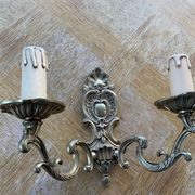 Wall lamp in gilded bronze baroque louis XV style vintage shell pattern