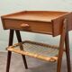 Scandinavian teak bedside table pair Rasmussen