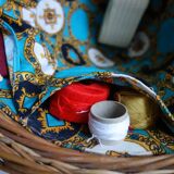 Rattan sewing basket 1950