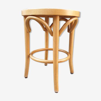 Wooden stool turned bistro style