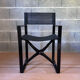 Shiny black folding chair Regista