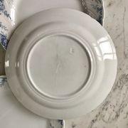 set of dessert plates in K&G Lunéville Iron Earth model "Angèle" late 19th century