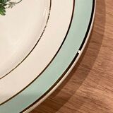 6 flat plates in half-porcelain Badonviller