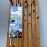 Pine mirror coat rack 1980