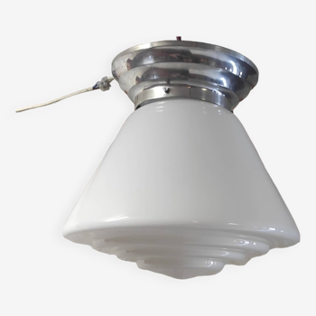 Bauhaus style opaline ceiling light - early 20th century