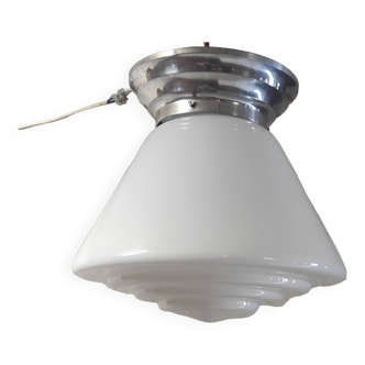 Bauhaus style opaline ceiling light - early 20th century