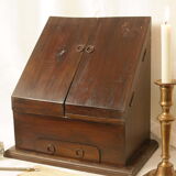 Antique table cabinet in solid mahogany XXth