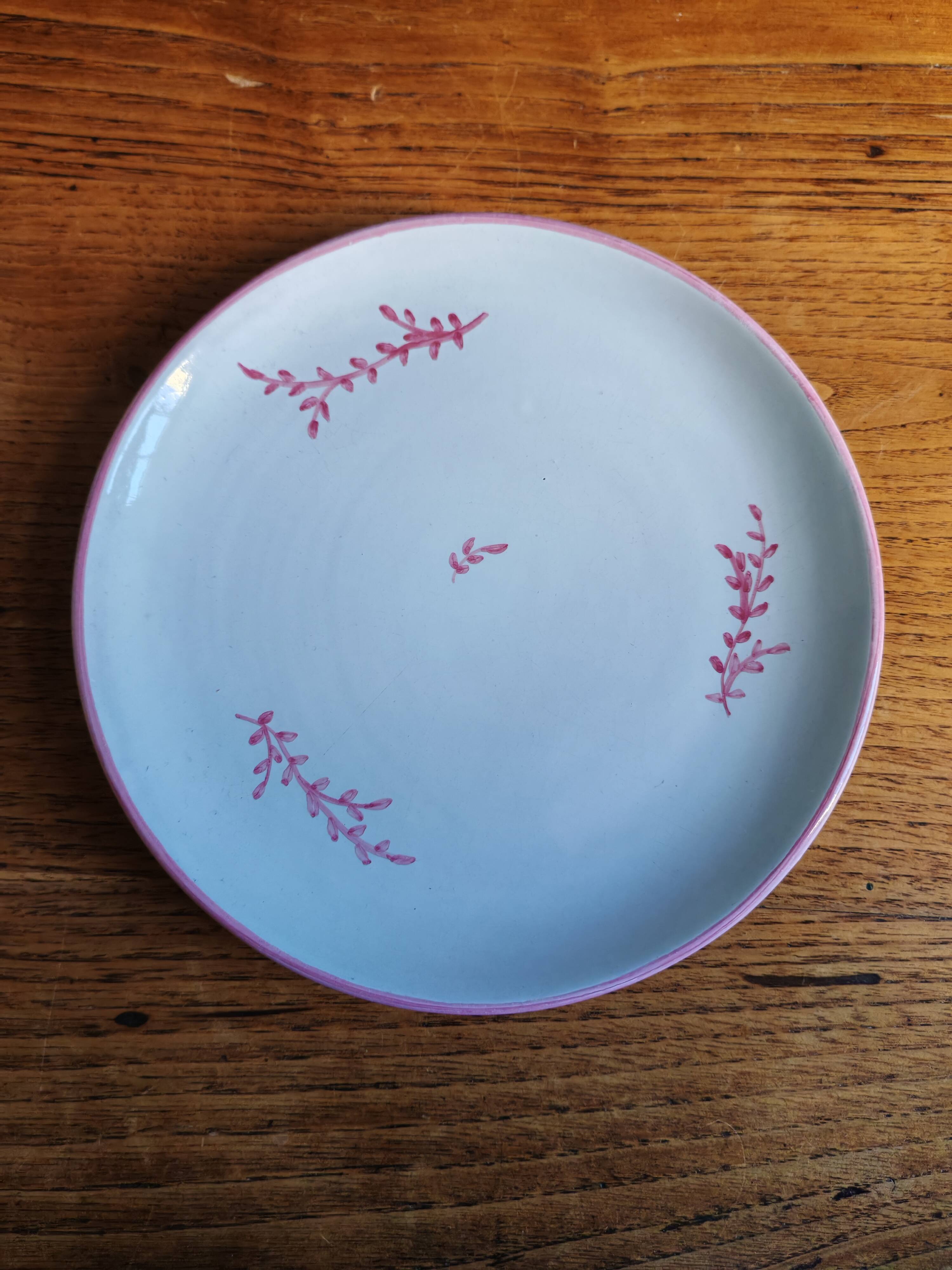Vintage Ceramic Cheese Dome – Floral Branch Decor