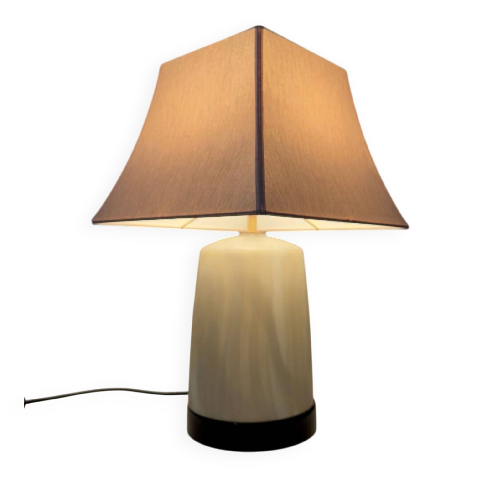 Murano glass table lamp Visa G Luce opaline modernist design from the 90s.