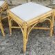 4 tabourets vintage bambou et rotin – années 60/70