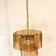 Mid Century Vistosi Smoked Glass Chandelier - Italian Pendant Light