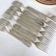 12 dessert forks, silver metal