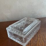 Cigarette box with crystal ashtray lid