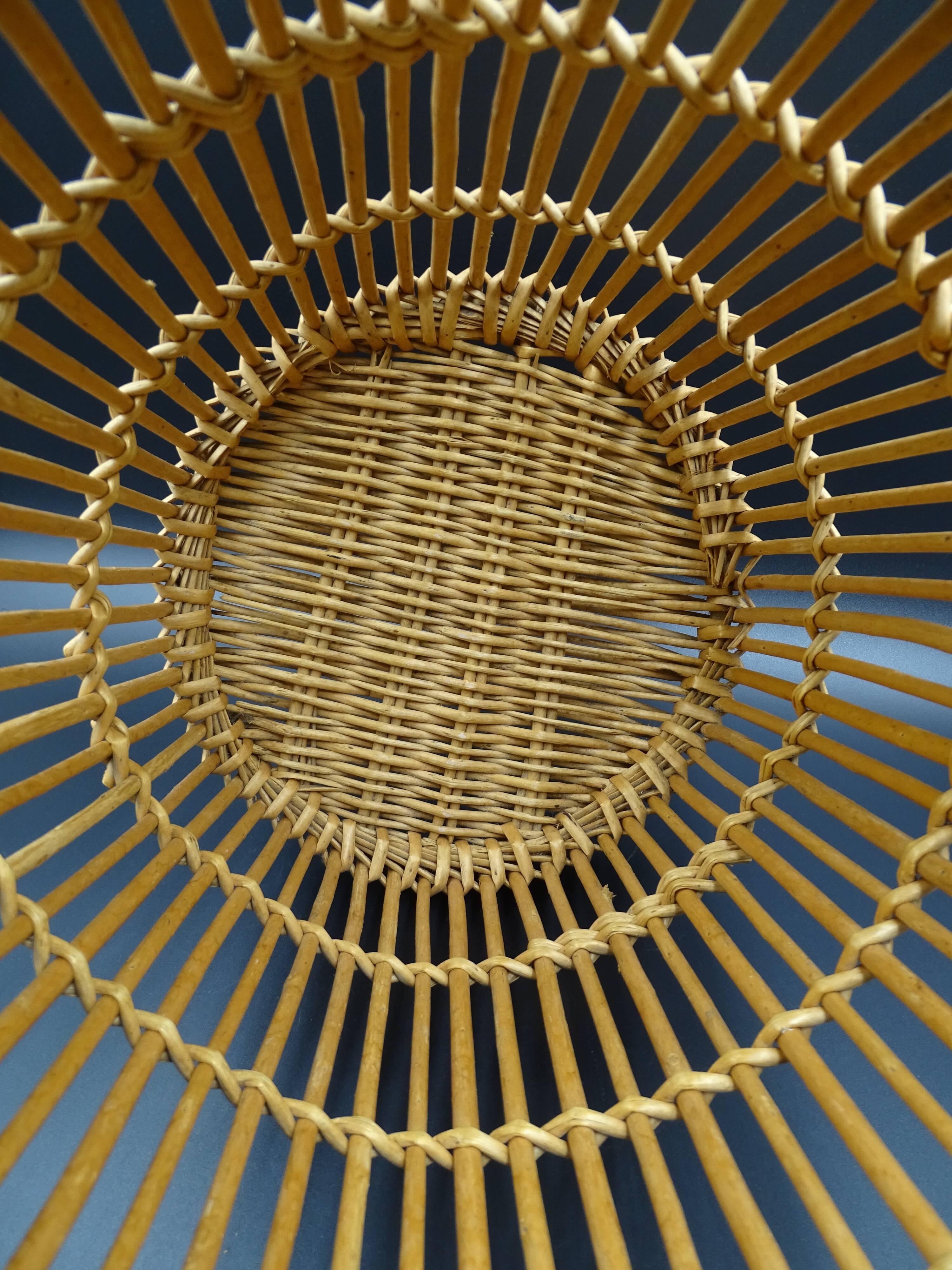 Wicker wastepaper basket