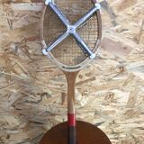 Old tennis racket Slazenger wood metal protection zephyr vintage