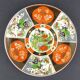 Set of 4 vintage Taous porcelain dessert plates, Morocco