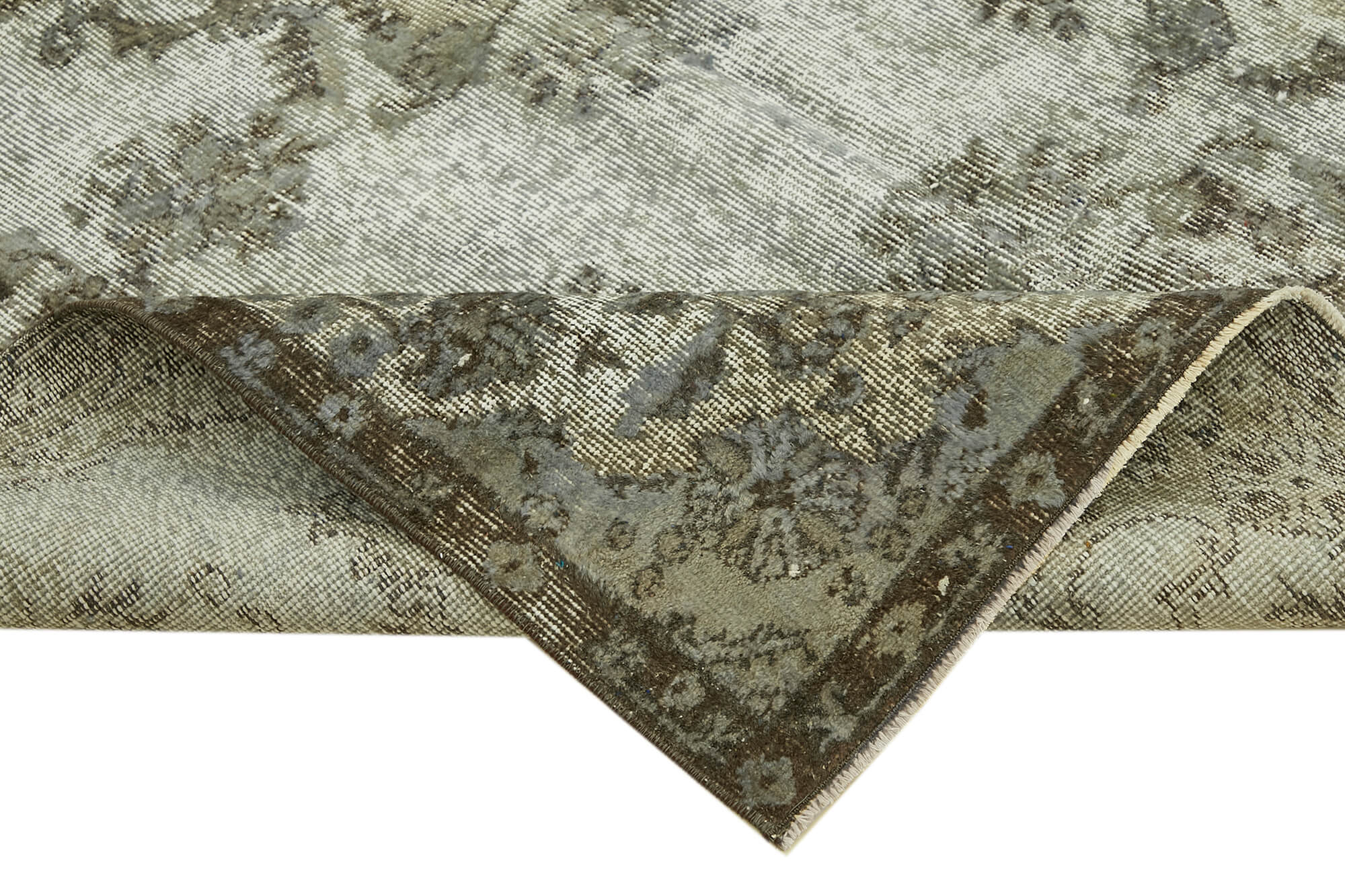 Hand-knotted vintage oriental, grey rug, 1980s, 167x254 cm