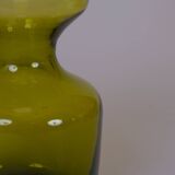 Green glass vase from the 70s