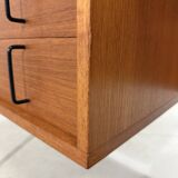 Günter Renkel teak and black steel free standing desk 1960’s