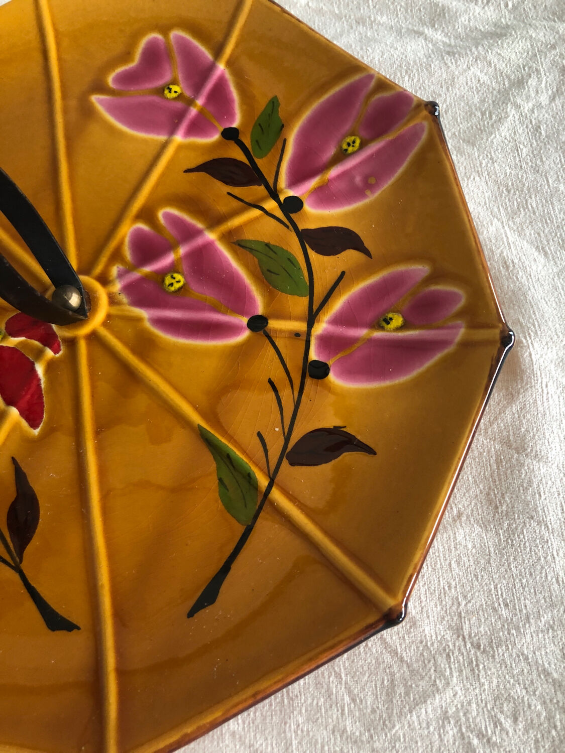 Vintage ceramic cheese or dessert platter