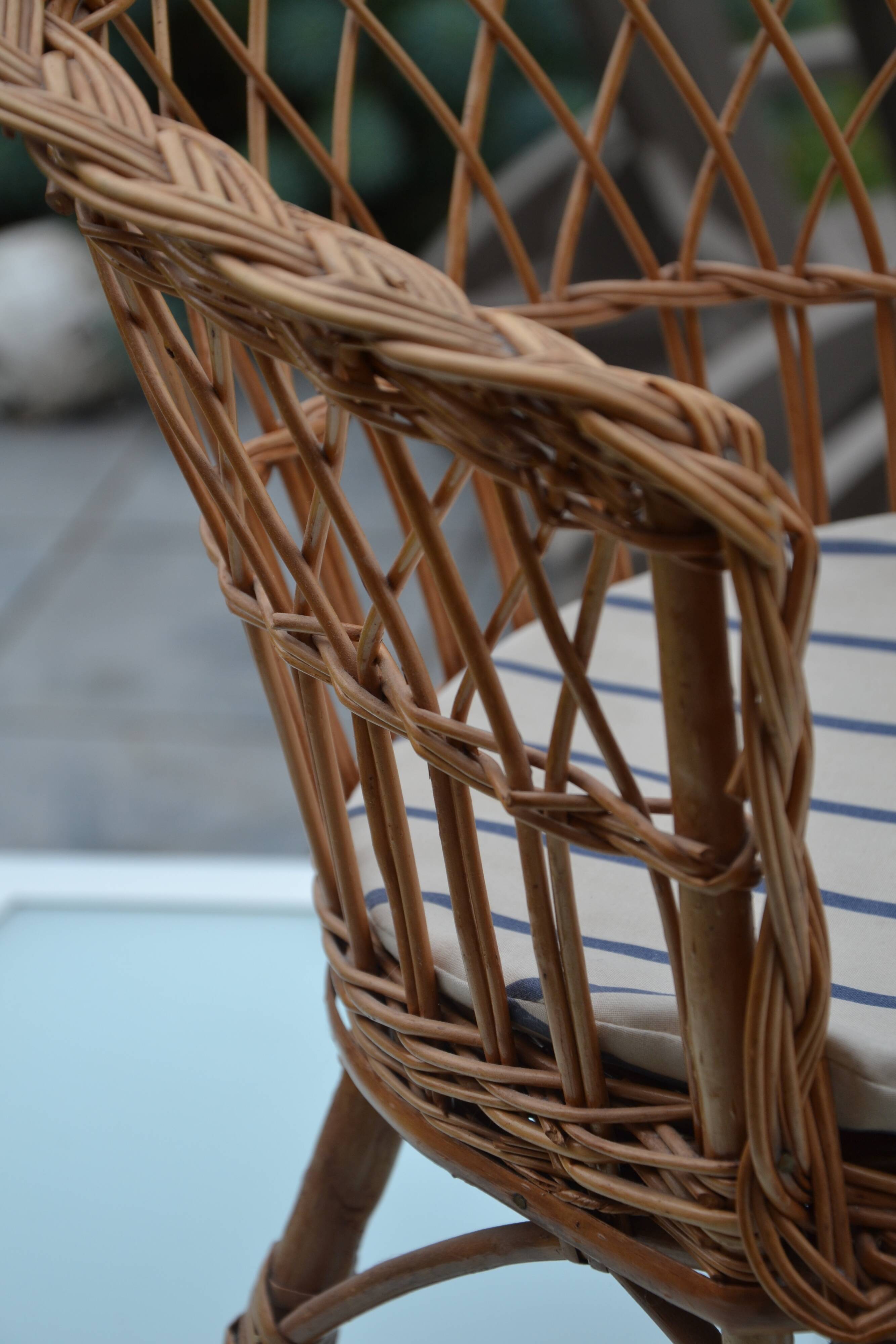 Rattan children's chair from the 60s and 70s