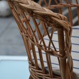 Rattan children's chair from the 60s and 70s