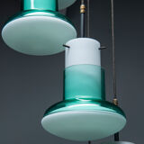 Chandelier in handblown glass Vistosi Italy 1950s