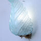 Set of 2 Wall Light Blu colour Murano Glass Leave by Barovier e Toso, 1950s