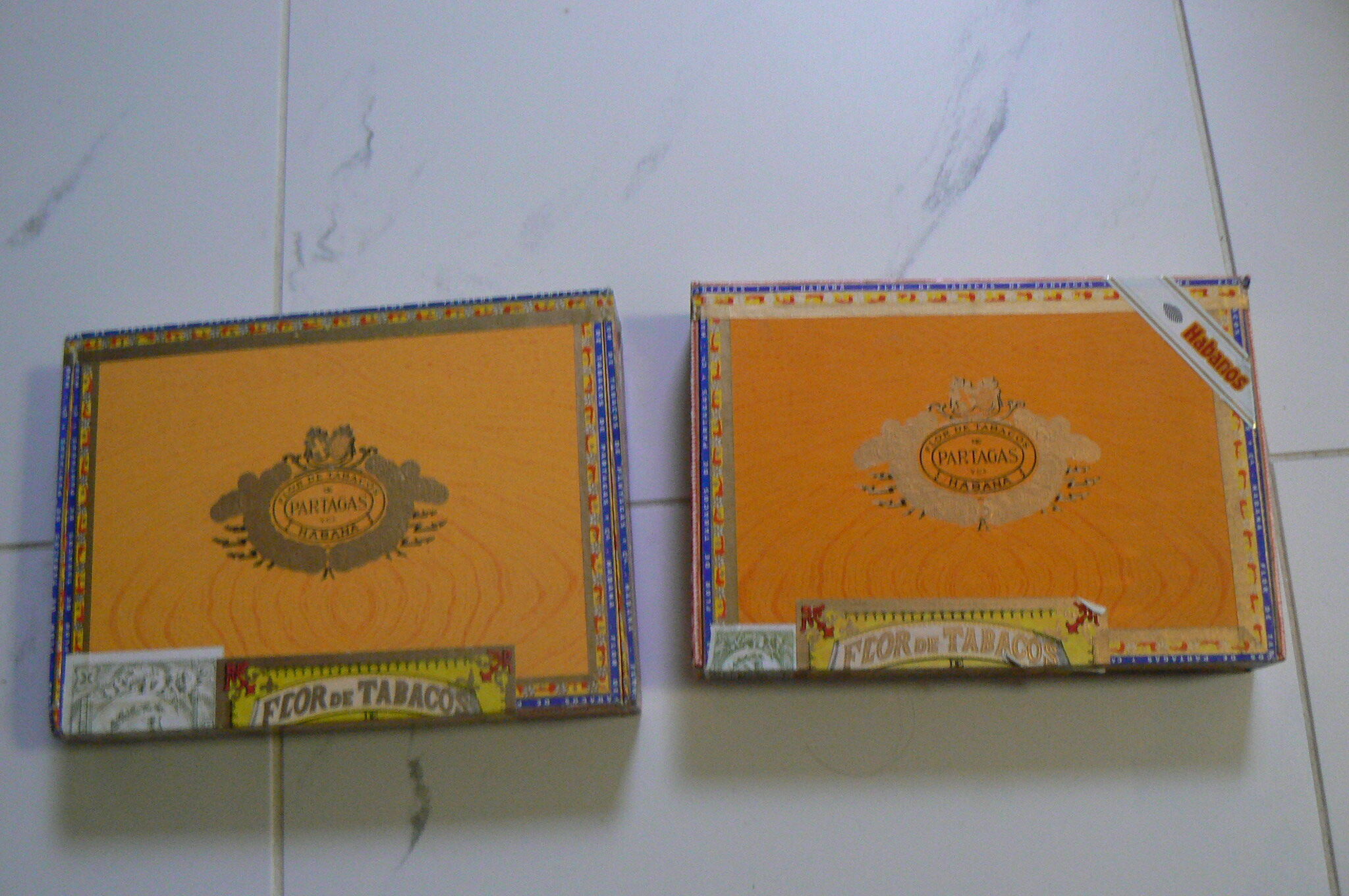 Empty cigar boxes from CUBA (set of 6 boxes)