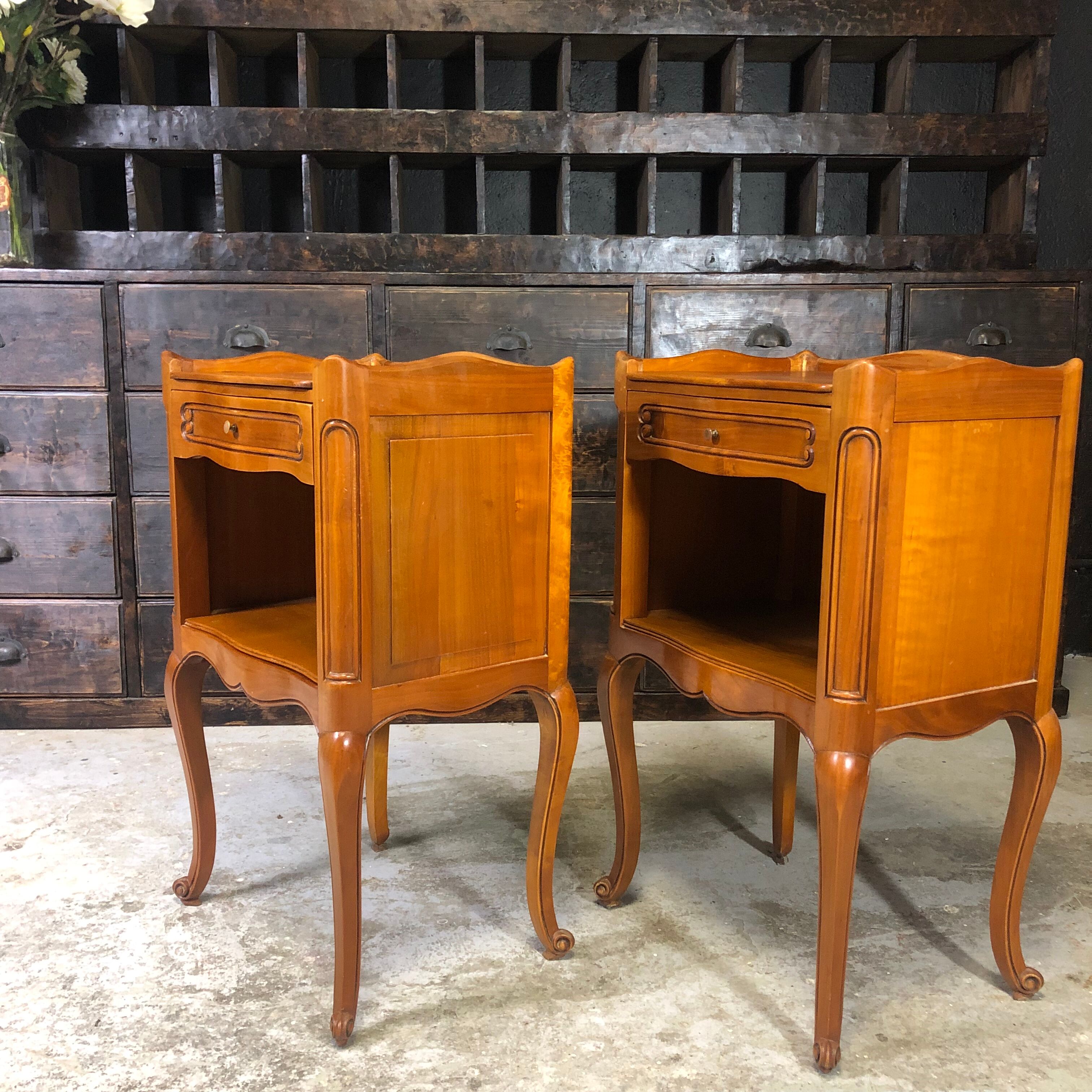 Pair of wooden bedside tables
