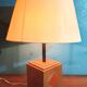 Scandinavian lamp in wood and ceramic, 1970s