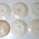 Terre de fer Digoin Sarreguemines 6 flat plates FAVORI birds model