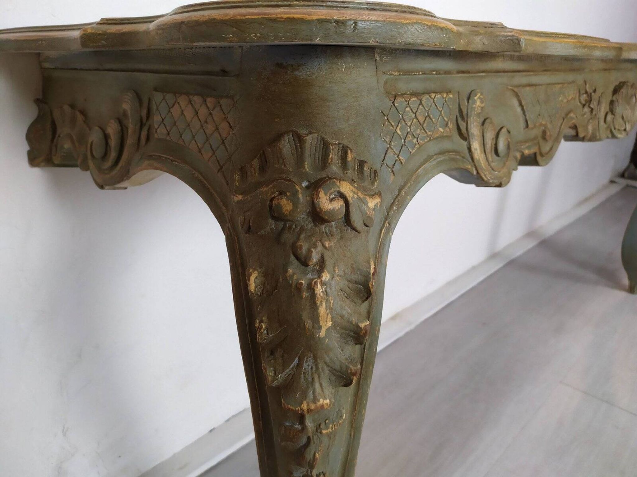 Louis XV style patinated console table
