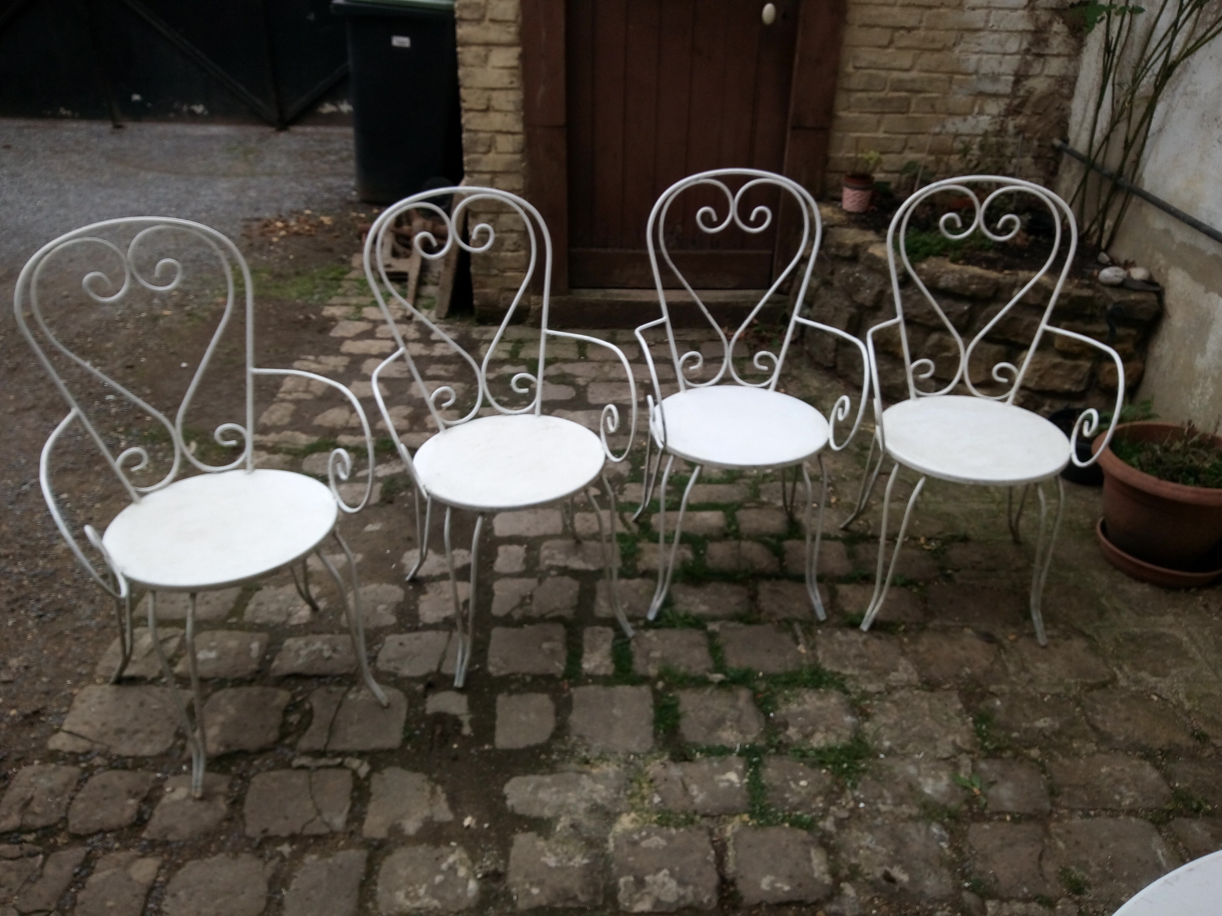 All garden furniture in wrought iron