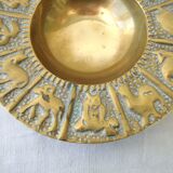 Zodiac brass trinket bowl