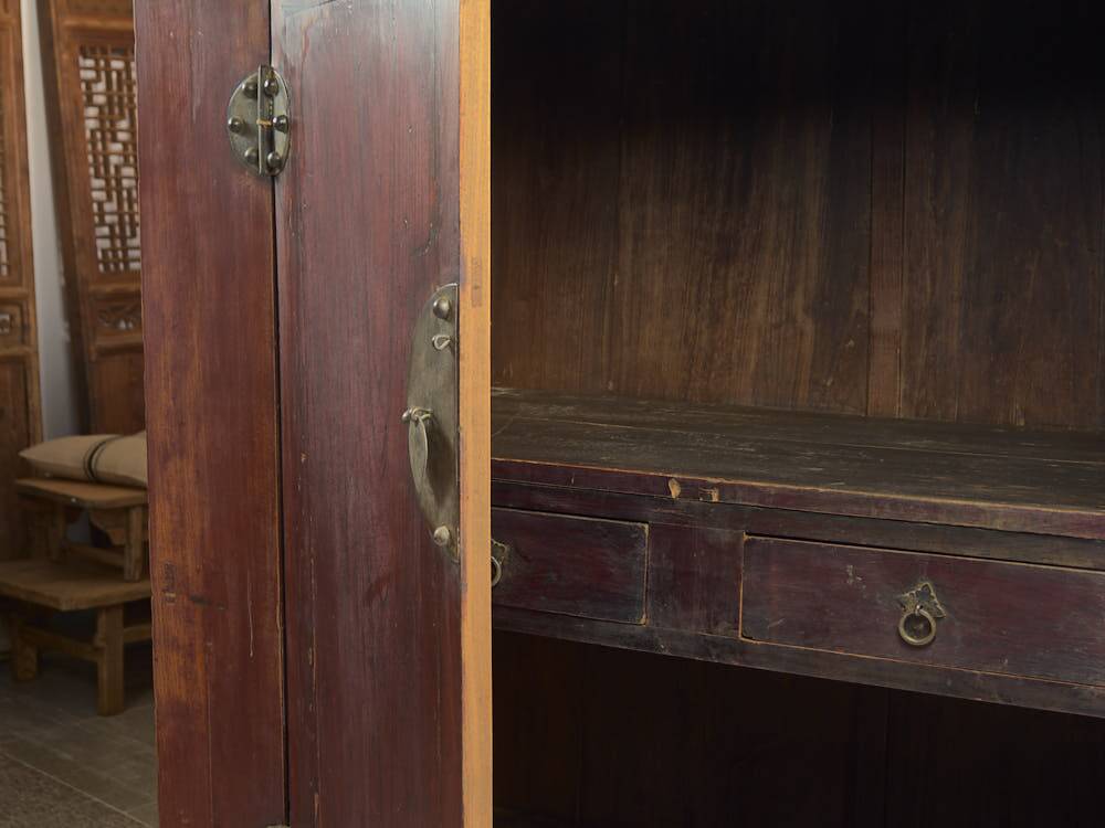 Vermillion red cabinet, China, circa 1900